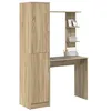 Image de vidaXL Bureau avec étagère avec stockage 2 pièces Chêne Sonoma