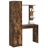 Image de vidaXL Bureau avec étagère avec stockage 2 pièces Chêne fumé