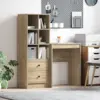 Image de vidaXL Bureau Chêne Sonoma 105,5 x 34 x 127 cm 2 pc
