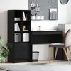 Image de vidaXL Bureau Chêne noir 135,5 x 40 x 127 cm 2 pc