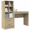 Image de vidaXL Bureau Chêne Sonoma 135,5 x 40 x 127 cm 2 pc