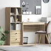 Image de vidaXL Bureau avec tiroir 2 pcs Chêne Sonoma