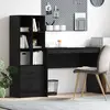 Image de vidaXL Bureau Chêne noir 145,5 x 40 x 127 cm 2 pc