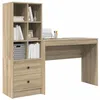 Image de vidaXL Bureau Chêne Sonoma 145,5 x 40 x 127 cm 2 pc