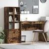 Image de vidaXL Bureau avec tiroir 2 pcs Chêne fumé