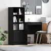Image de vidaXL Bureau Chêne noir 105,5 x 50 x 127 cm 2 pc