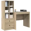 Image de vidaXL Bureau Chêne Sonoma 125,5 x 50 x 127 cm 2 pc