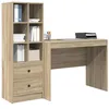Image de vidaXL Bureau Chêne Sonoma 145.5 x 50 x 127 cm 2 pc