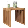 Image de vidaXL Table d'appoint de jardin Marron 45 x 45,5 x 45,5 cm | Fait en bois de teck massif haut de gamme pour durer longtemps,
