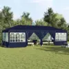 Image de vidaXL Tente de fête Bleu 800 x 400 x 266 cm Polyéthylène
