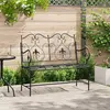 Image de vidaXL Banc de jardin Noir 104 x 54 x 93 cm Acier