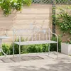 Image de vidaXL Banc de jardin Blanc antique 104 x 52,5 x 89 cm Acier
