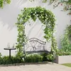 Image de vidaXL Banc de jardin Noir 121 x 48 x 200 cm Acier