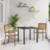 Image de vidaXL Chaises empilables de jardin 2 pcs Marron et Noir