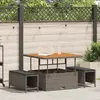 Image de vidaXL Ensemble de salle à manger pour jardin Gris polyrotin