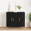 Image de vidaXL Buffet Chêne noir 90 x 34 x 80 cm Bois d'ingénierie