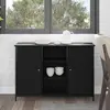 Image de vidaXL Buffet Chêne noir 100 x 35 x 70 cm