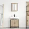 Image de vidaXL Ensemble de mobilier de salle de bain avec étagère 2 pcs Marron