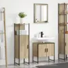 Image de vidaXL Ensemble de mobilier de salle de bain avec étagère 3 pcs Marron