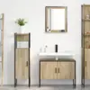 Image de vidaXL Ensemble de mobilier de salle de bain avec étagère 3 pcs Marron