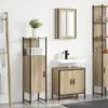 Image de vidaXL Ensemble de mobilier de salle de bain 3 pc Marron