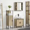 Image de vidaXL Ensemble de mobilier de salle de bain 3 pièces Marron