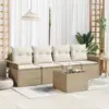 Image de vidaXL Ensemble de Canapés 5 pc Beige polyrotin