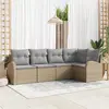 Image de vidaXL Ensemble de Canapés 5 pc Beige Polyester