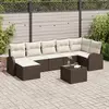 Image de vidaXL Ensemble de canapé de jardin 8 pc Marron