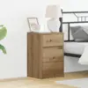Image de vidaXL Cabinet de chevet avec tiroir Chêne artisanal 38 x 34 x 61 cm