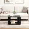 Image de vidaXL Table basse Chêne noir 51,5 x 51,5 x 30 cm Bois d'ingénierie
