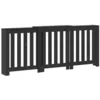 Image de vidaXL Radiator Cover Zwart eiken 205 x 21,5 x 83,5 cm Bewerkt hout