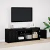 Image de vidaXL Unites TV 139,5 x 34 x 50 cm Noir Bois d'ingénierie