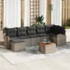 Image de vidaXL Ensemble de canapé de jardin avec coussin 8 pcs Gris polyrotin