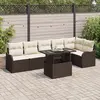 Image de vidaXL Ensemble de Canapés avec coussin 7 pcs Marron Poly rotin