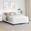 Image de vidaXL Cadre de lit avec matelas Blanc 140 x 190 cm tissu
