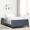 Image de vidaXL Cadre de lit Gris foncé 120 x 190 cm tissu