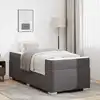 Image de vidaXL Cadre de lit Gris 90 x 190 cm tissu