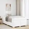 Image de vidaXL Cadre de lit Blanc 120 x 190 cm tissu