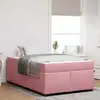 Image de vidaXL Cadre de lit avec matelas Rose 120 x 190 cm tissu