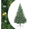 Image de vidaXL Sapin de Noël artificiel pré-éclairé Vert 240 cm PVC, Arbre de Noël moderne en cône, déco lumineuse LED pré-éclairée, éclairage de jardin festif, intérieur saisonnier