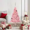 Image de vidaXL Sapin de Noël artificiel pré-éclairé Rose 120 cm PVC