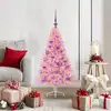 Image de vidaXL Sapin de Noël artificiel pré-éclairé Rose 120 cm PVC