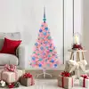 Image de vidaXL Sapin de Noël artificiel pré-éclairé Rose 120 cm PVC