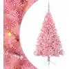 Image de vidaXL Sapin de Noël artificiel pré-éclairé Rose 150 cm PVC