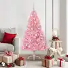 Image de vidaXL Sapin de Noël artificiel pré-éclairé Rose 150 cm PVC