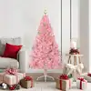 Image de vidaXL Sapin de Noël artificiel pré-éclairé Rose 150 cm PVC