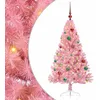 Image de vidaXL Sapin de Noël artificiel pré-éclairé Rose 150 cm PVC
