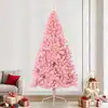 Image de vidaXL Sapin de Noël artificiel pré-éclairé Rose 240 cm PVC