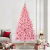Image de vidaXL Sapin de Noël artificiel pré-éclairé Rose 240 cm PVC